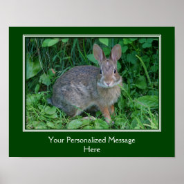 Wild Brown Rabbit Personalisiert Poster