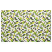 WILD BUDGIES Green Parakeets Stoff (Fat Quarter (45,7 x 55,9 cm))