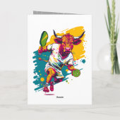 Wild Bull Pickleball Feiertagskarte (Rückseite)