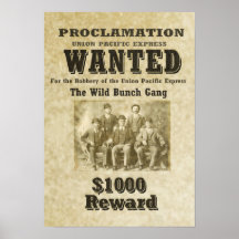 WILD BUNCH GANG Poster - Maßgeschneiderte Größe