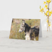 Wild Burro Greeting Karte (Gelbe Blume)