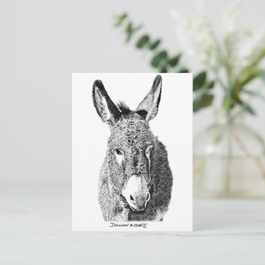Wild Burro Postkarte (Stehend Vorderseite)