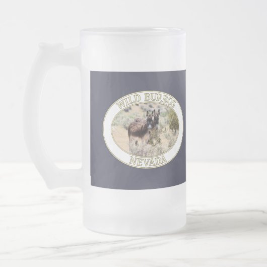 Wild Burros / Esel Nevada Mattglas Bierglas (Links)
