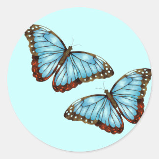 Wild Butterflies Runder Aufkleber
