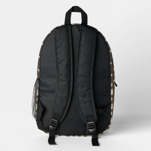 Wild Cactus Pattern bedruckter Backpack Rucksack (Rückseite)