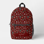 Wild Cactus Pattern bedruckter Backpack Rucksack (Vorderseite)
