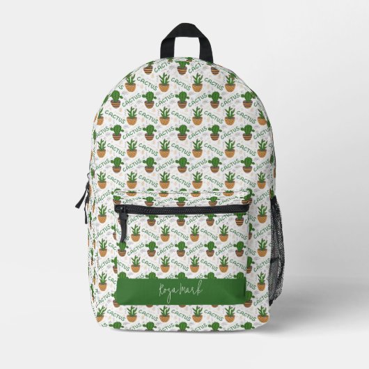 Wild Cactus Pattern Bedruckter Rucksack (Vorderseite)