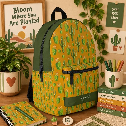 Wild Cactus Pattern Bedruckter Rucksack