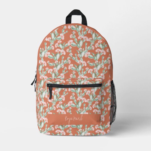 Wild Cactus Pattern Bedruckter Rucksack (Vorderseite)