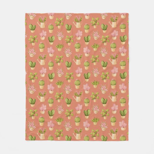 Wild Cactus Pattern Fleecedecke (Vorderseite)