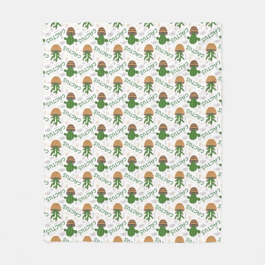 Wild Cactus Pattern Fleecedecke (Vorderseite)