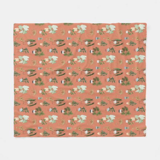 Wild Cactus Pattern Fleecedecke (Vorderseite (Horizontal))