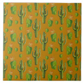 Wild Cactus Pattern Fliese (Vorderseite)