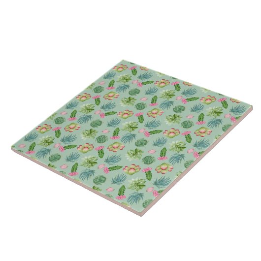 Wild Cactus Pattern Fliese (Seite)