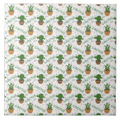 Wild Cactus Pattern Fliese (Vorderseite)