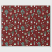 Wild Cactus Pattern Geschenkpapier (Flach)