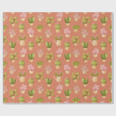 Wild Cactus Pattern Geschenkpapier (Flach)