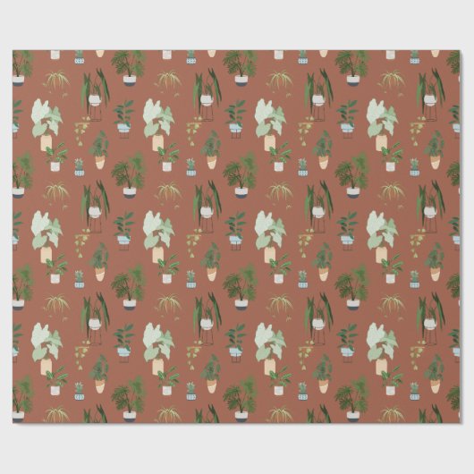 Wild Cactus Pattern Geschenkpapier (Flach)