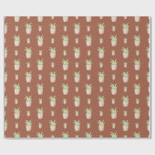 Wild Cactus Pattern Geschenkpapier (Flach)
