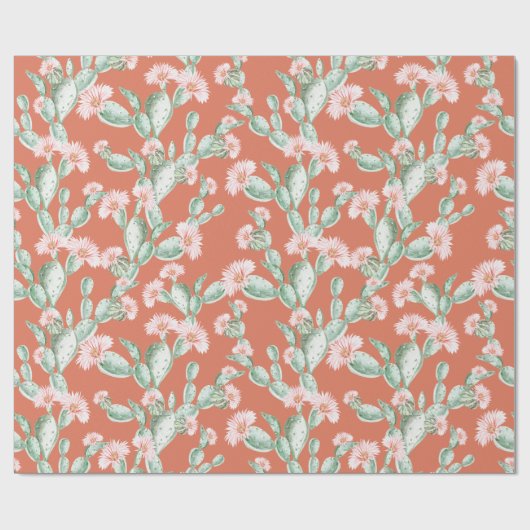 Wild Cactus Pattern Geschenkpapier (Flach)