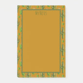 Wild Cactus Pattern, Kakteen Post-it Klebezettel (Vorderseite)
