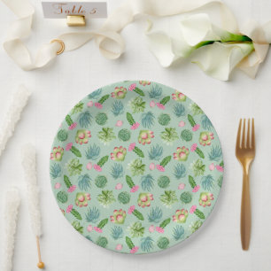 Wild Cactus Pattern Pappteller