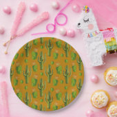 Wild Cactus Pattern Pappteller (Party)