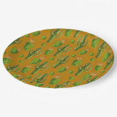Wild Cactus Pattern Pappteller (Schrägansicht)