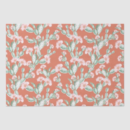 Wild Cactus Pattern Seidenpapier (Vorderseite)