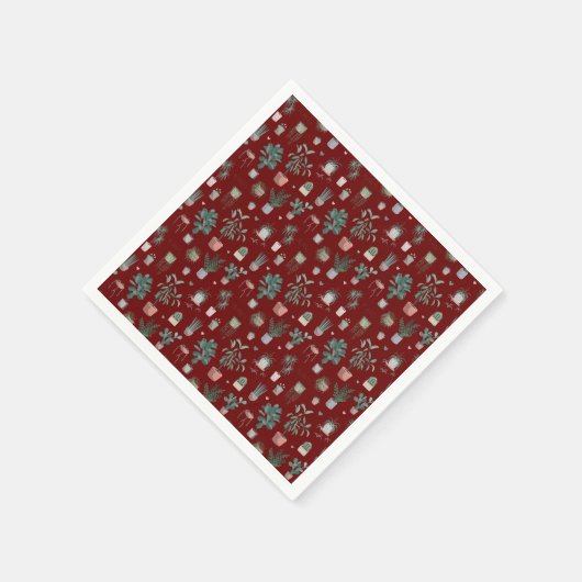 Wild Cactus Pattern Serviette (Ecke)