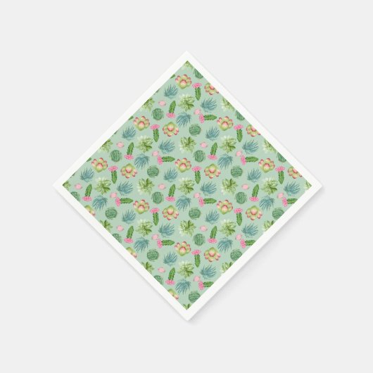 Wild Cactus Pattern Serviette (Ecke)