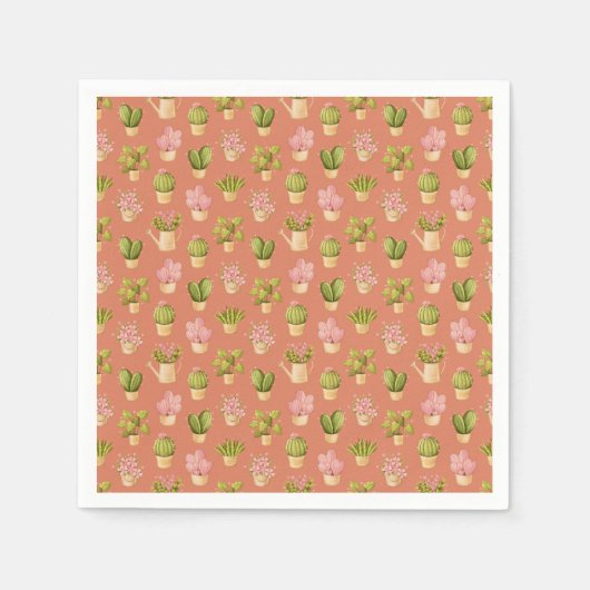 Wild Cactus Pattern Serviette (Vorderseite)