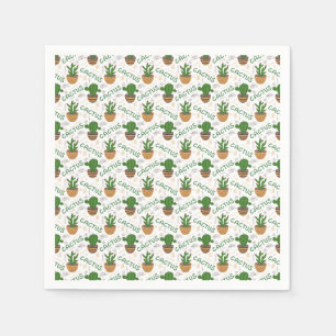 Wild Cactus Pattern Serviette