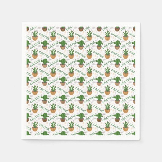 Wild Cactus Pattern Serviette (Vorderseite)