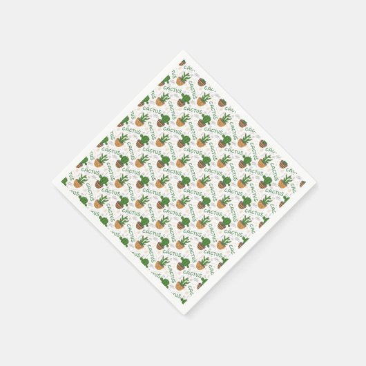 Wild Cactus Pattern Serviette (Ecke)