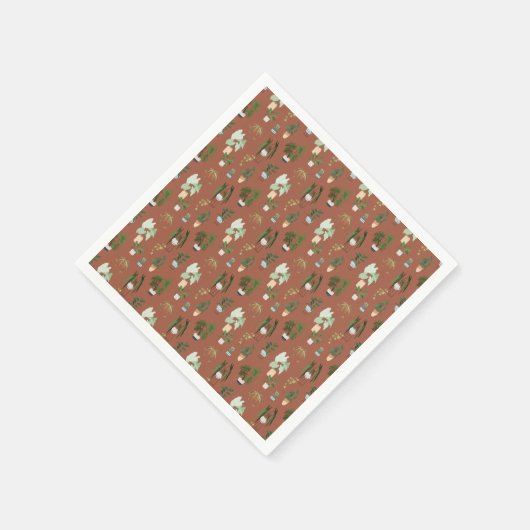 Wild Cactus Pattern Serviette (Ecke)