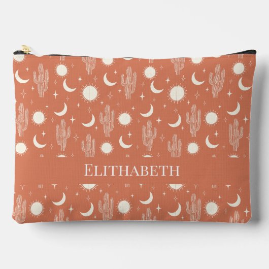 Wild Cactus Pattern Zubehörtasche (Vorderseite)