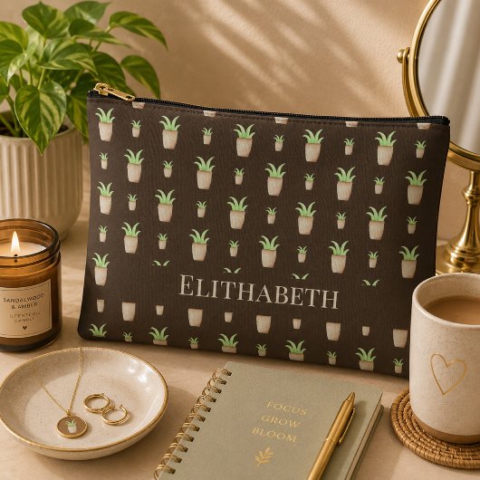 Wild Cactus Pattern Zubehörtasche