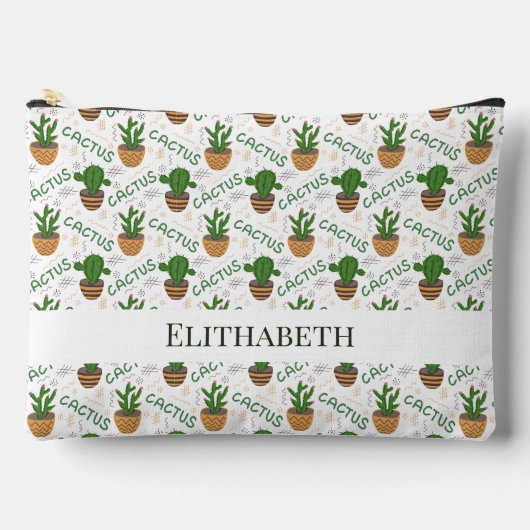 Wild Cactus Pattern Zubehörtasche (Vorderseite)