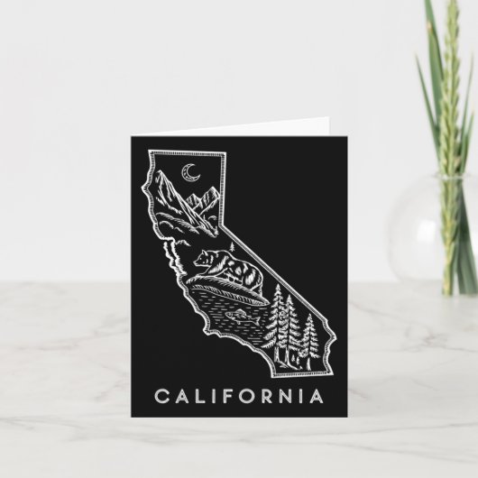 Wild California Heritage Map Sticker Karte (Vorderseite)