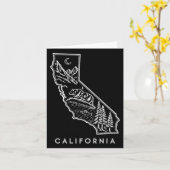 Wild California Heritage Map Sticker Karte (Gelbe Blume)