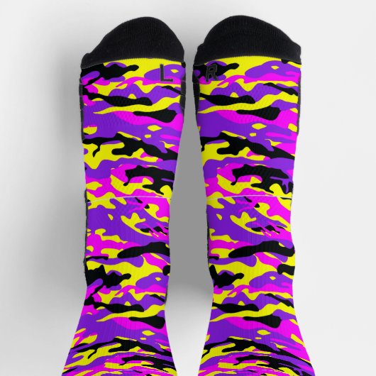 Wild Camouflage Lila Socken (Oben)