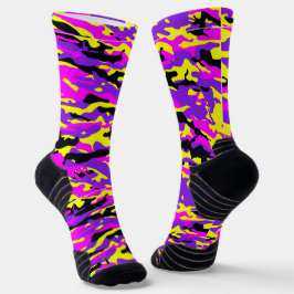 Wild Camouflage Lila Socken