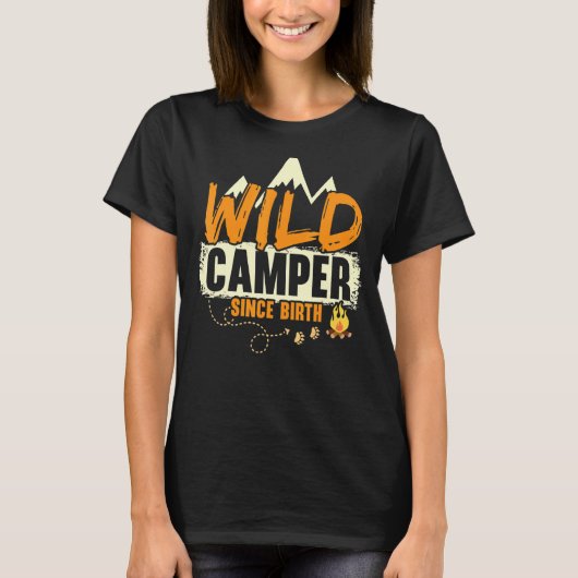 Wild Camper seit dem Camping Campfire Summer Ca T-Shirt (Vorderseite)