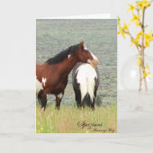 Wild Card~ American Mustangs Karte (Gelbe Blume)