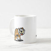 Wild Cartoon Tiger Kaffeetasse (Vorderseite Links)