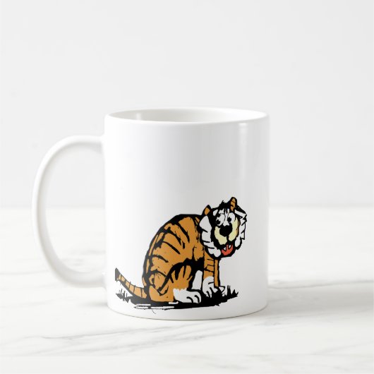 Wild Cartoon Tiger Kaffeetasse (Links)