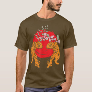 Wild Cat Animal Lover Cherry Blossom Sakura T-Shirt
