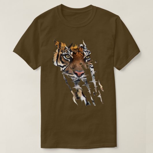 Wild Cat Bengalisch Tiger Face Claw Marks T-Shirt (Design vorne)