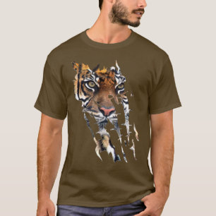 Wild Cat Bengalisch Tiger Face Claw Marks  T-Shirt